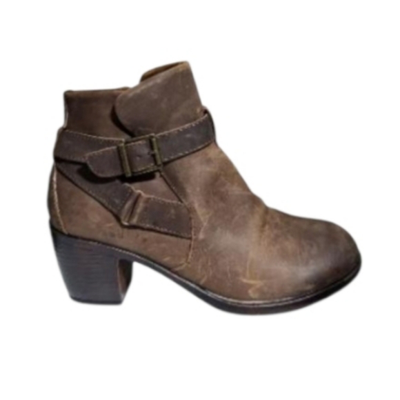 b.o.c. Shoes - b.o.c Born Distress Leather Cognac Ankle Boot Brown Gray Western Women 8 Faywood